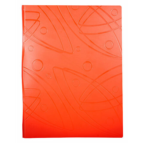 Оранжевая папка с зажимом А4 GALAXY, пластик 0.70мм