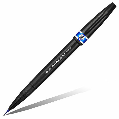 Кисть с краской PENTEL SESF30C-C Brush Sign Pen Artist, ultra-fine, цвет синий