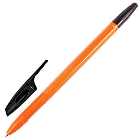 Ручка шариковая BRAUBERG X-333 Orange, 0.35/0.7мм, корпус оранжевый, черная