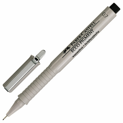 Ручка капиллярная Faber-Castell Ecco Pigment, 0.7мм, черная