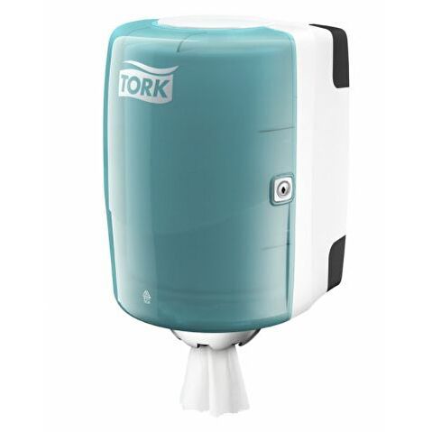 Диспенсер для рулонных полотенец с центральной  вытяжкой TORK Performance М2 System, белый/голубой (659000)
