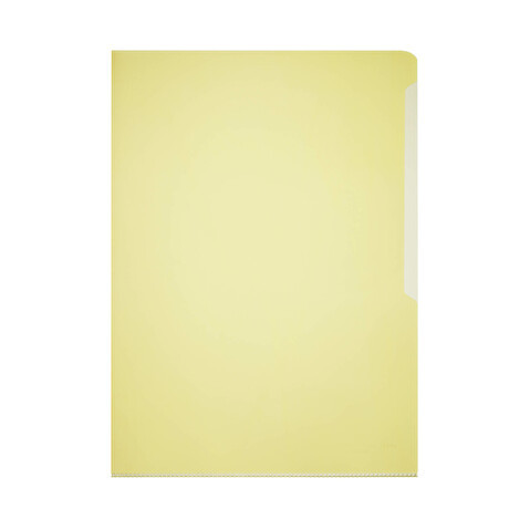 Папка-уголок DURABLE 2339-04  А4, пластик, 0.15мм, прозрачная желтая