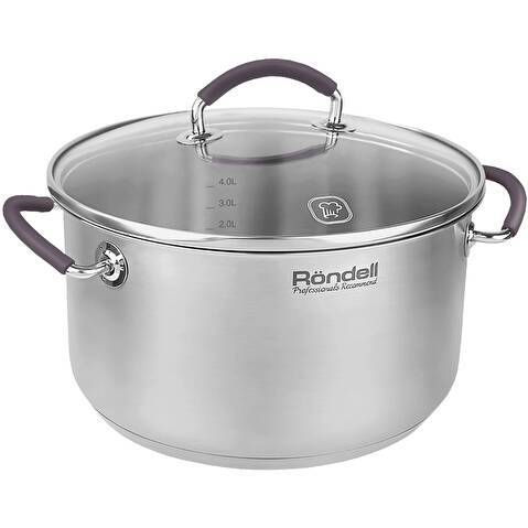 Кастрюля Rondell Akzent RDS-1389 5.1л. d=24см (с крышкой) стальной