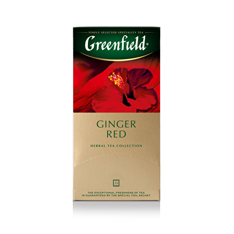 Пакетированный чай травяной GREENFIELD Ginger Red 25х1.5г, алюминиевый конверт