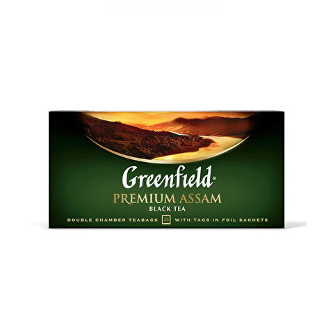 Чай черный GREENFIELD Premium Assam, 25х2г, алюминиевый конверт