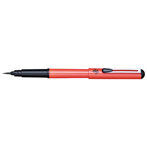 Ручка-кисть PENTEL GFKPF-A Pocket Brush Pen, для каллиграфии, 4 картриджа, черные чернила