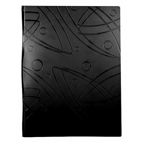 Черная папка с зажимом А4 GALAXY, пластик 0.70мм