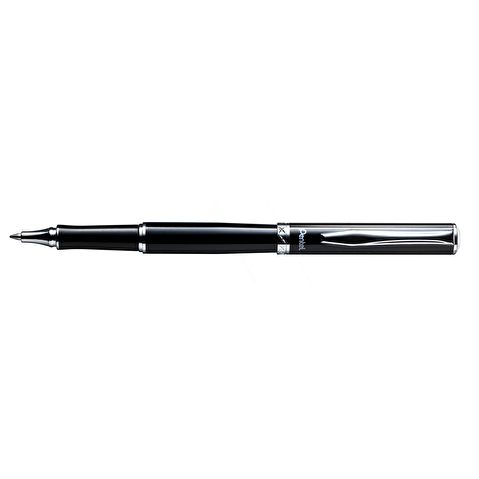 Ручка-роллер PENTEL K611A-A Sterling, 0.7мм, корпус черный лак, черный, в футляре