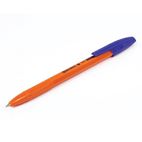 Ручка шариковая BRAUBERG X-333 Orange, 0.35/0.7мм, корпус оранжевый, синяя