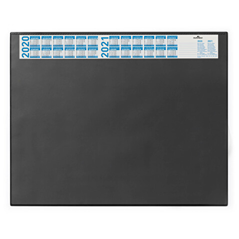 Коврик для письма DURABLE 7204-01 52х65см c прозрачным листом, с календарем, черный