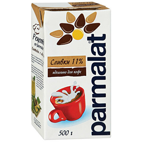 Сливки жидкие PARMALAT 11%, 500г