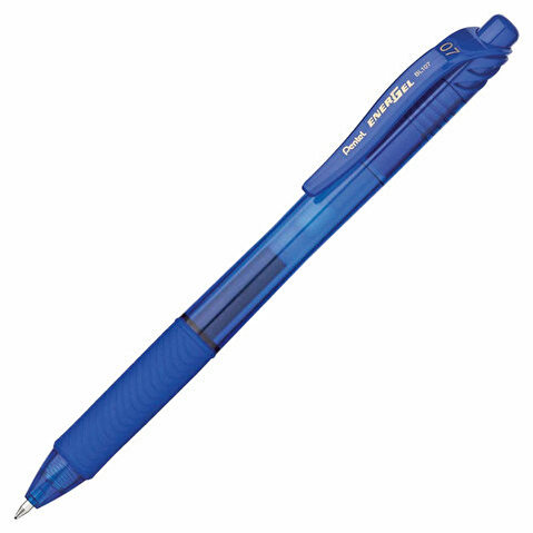 Ручка гелевая автоматическая PENTEL BL107-C Energel-X, резиновый упор, 0.7мм, синяя