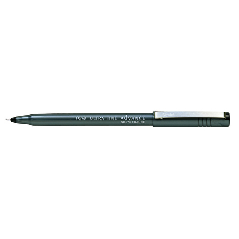 Ручка капиллярная PENTEL SD570-A Ultra Fine Advance, 0.6мм, черная, одноразовая