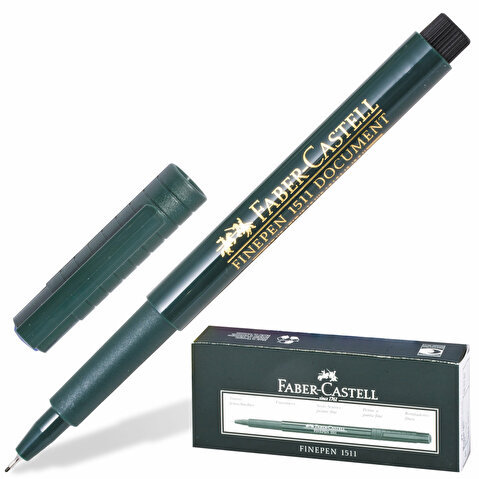 Ручка капиллярная Faber-Castell Finepen 1511, 0.4мм, черная