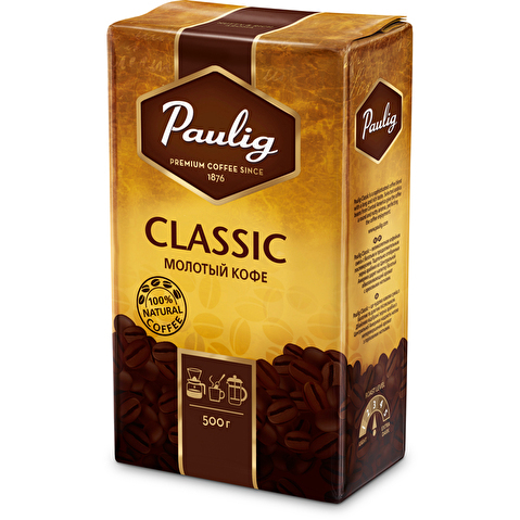 Кофе молотый PAULIG Classic, 500г, вакуумная упаковка