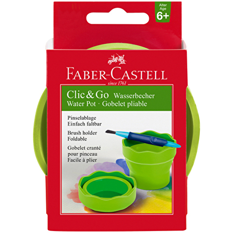 Стакан для воды FABER-CASTELL Clic&Go, светло-зеленый