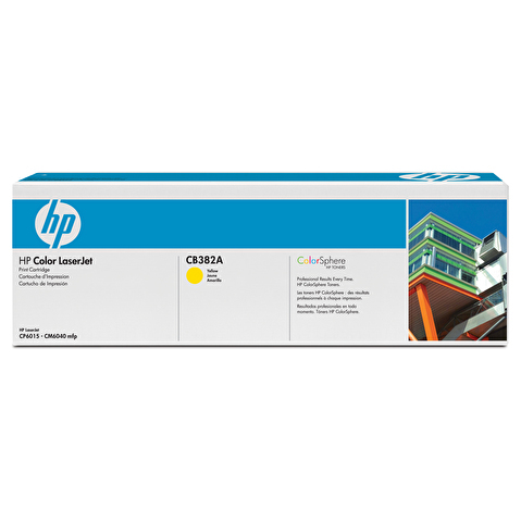 Картридж HP-CB382A для CLJ CP6015/CM6030, 21000стр, Yellow