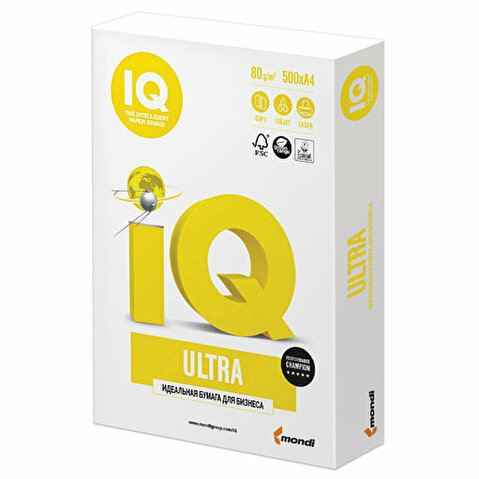 Бумага для оргтехники IQ ULTRA A4  80/500/CIE 168/ISO 115%