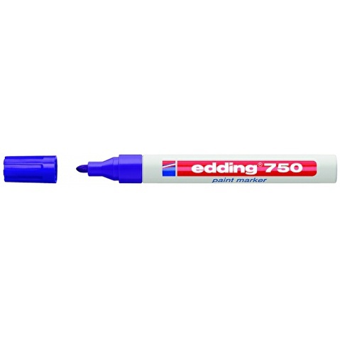 Маркер декоративный лаковый EDDING 750, круглый наконечник, 2-4 мм, фиолетовый