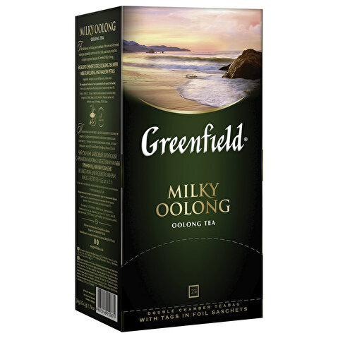 Чай травяной зеленый GREENFIELD Milky Oolong 25х2г, алюминиевый конверт