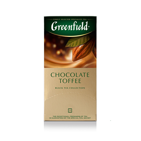 Чай черный GREENFIELD Chocolate Toffee, 25х1.5г, алюминиевый конверт
