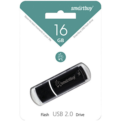 Флэш-память  16Gb Smart Buy Crown, USB2.0, черная