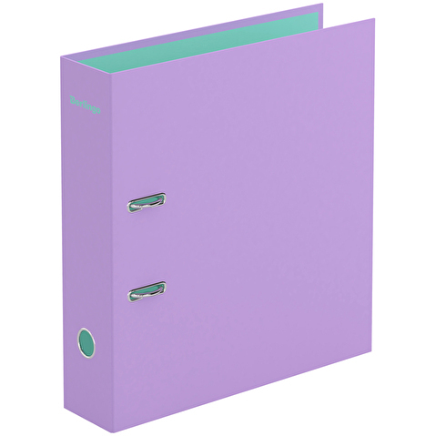 Папка-регистратор BERLINGO Haze  картон матовый ламинированный,  А4,  80мм, сиреневая, без металлического уголка