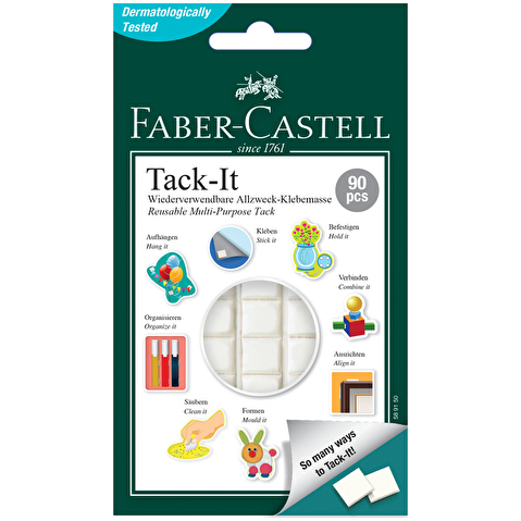Масса для приклеивания Faber-Castell Tack-It, 90 кубиков, 50г