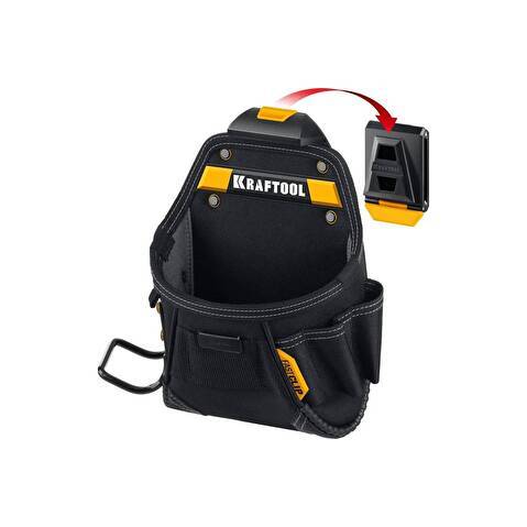 Поясная сумка KRAFTOOL KP-6 240x250 мм с быстросъёмным креплением FastClip, 6 карманов и петель (38775)