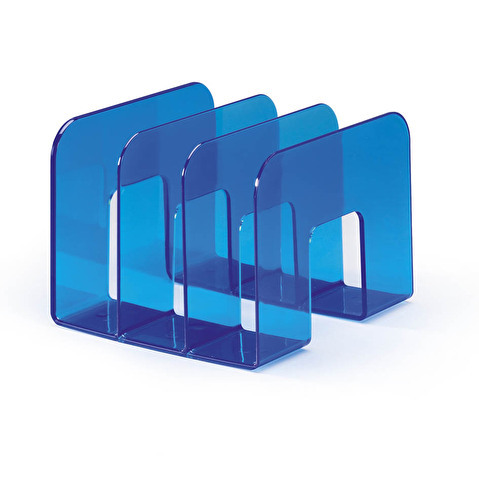 Вертикальный лоток для бумаг DURABLE TREND 1701395-540, 3 секции, прозрачный голубой