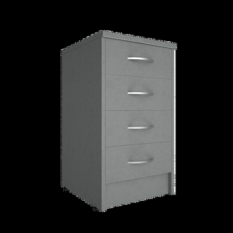 Тумба приставная RIVA 412х450х755мм, 4 ящика, Серый Тумба приставная RIVA 412х450х755мм, 4 ящика, Серый
