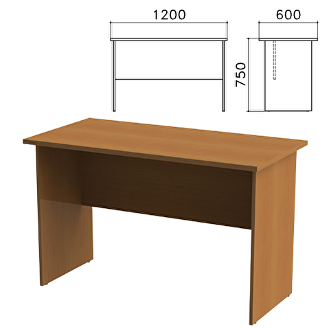 Стол рабочий КАНЦ 1200х600х750мм, цвет орех