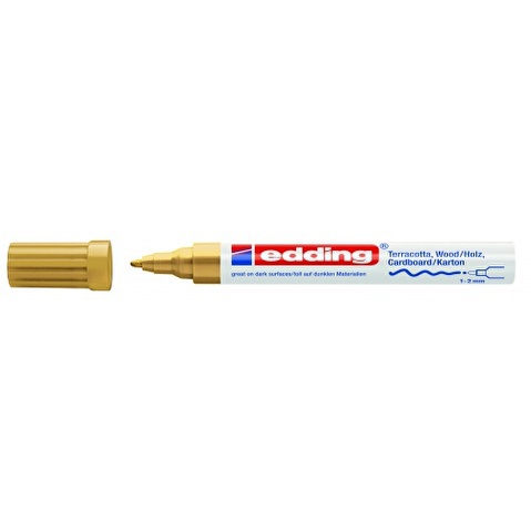 Маркер декоративный лаковый EDDING 4040, 1-2 мм, золотой