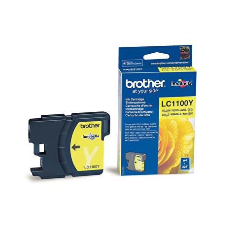 Картридж BROTHER LC1100HYY для DCP-185C/385C,MFC490C/6890CN, 750стр, Yellow