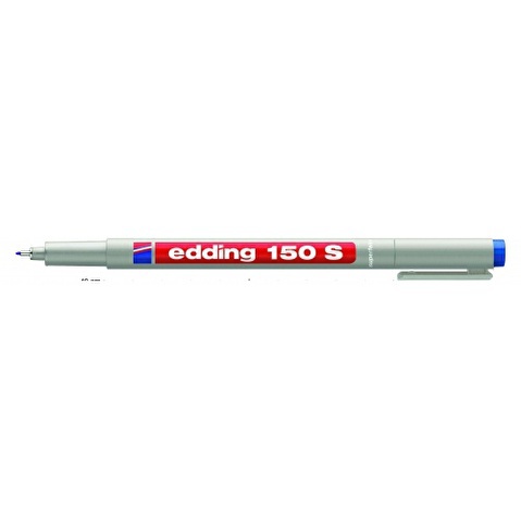 Маркер для пленок EDDING 150S, смываемый, 0.3мм, синий