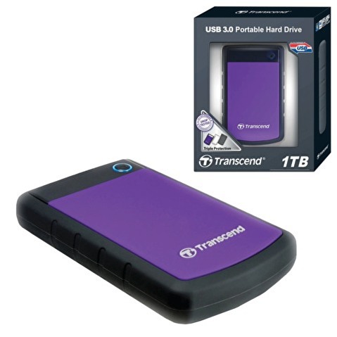 Внешний жесткий диск  1.0Tb TRANSCEND, USB3.0 (TS1TSJ25H3P)