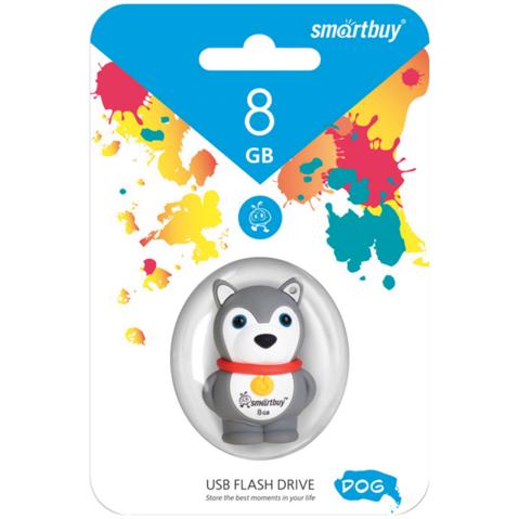 Флэш-память   8Gb Smart Buy Собака, серый