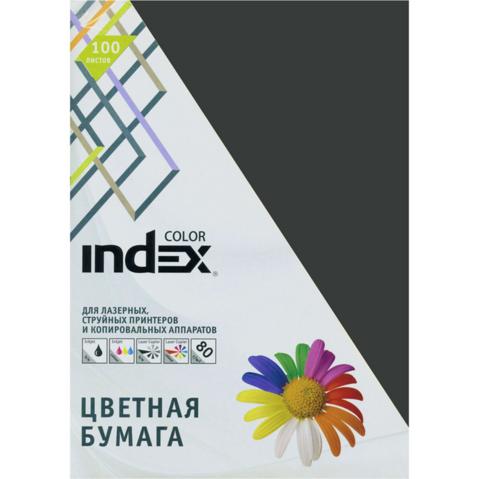 Бумага цветная INDEX COLOR intensive  A4   80/100, черная (99)