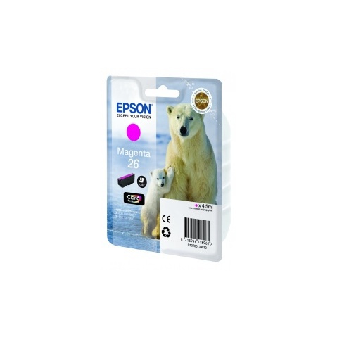 Картридж EPSON C13T26134010 для XP600/700/800, 300стр, Magenta