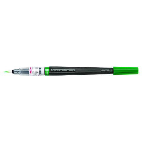 Кисть с краской PENTEL XGFL-104 Colour Brush, цвет зеленый, блистер