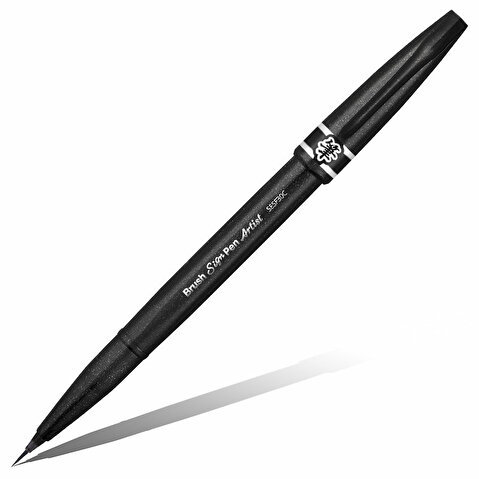 Кисть с краской PENTEL SESF30C-A Brush Sign Pen Artist, ultra-fine, цвет черный