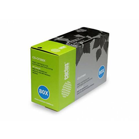 Картридж CF280X для HP LJ Pro 400/M401/M425, 6900стр, Black, CACTUS Картридж CF280X для HP LJ Pro 400/M401/M425, 6900стр, Black, CACTUS