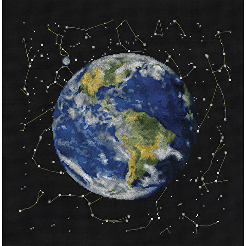 Набор для вышивания "PANNA" PZ-0301 "Планета Земля" 36.5 х 36.5 см
