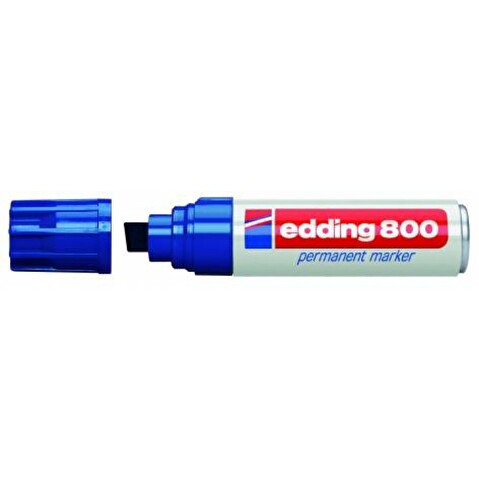 Маркер перманентный EDDING 800, скошенный наконечник, 4-12мм, голубой