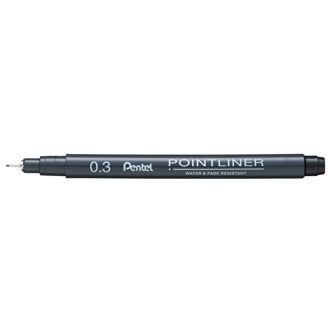 Ручка капиллярная PENTEL S20P-3A Pointliner, 0.3мм, черная, одноразовая