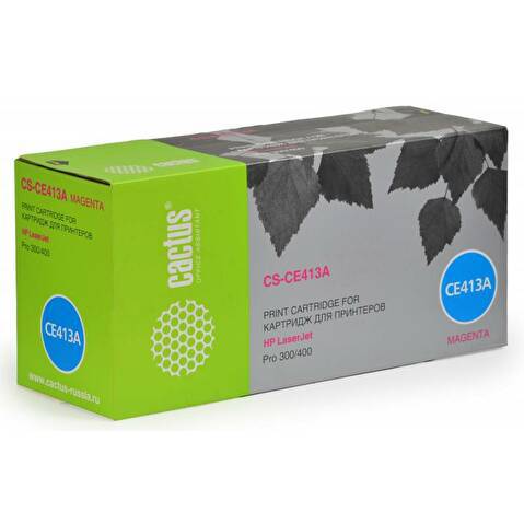 Картридж CE413A для HP CLJ Pro 300 Color M351 /Pro 400 Color M451, 2600стр, Magenta, CACTUS Картридж CE413A для HP CLJ Pro 300 Color M351 /Pro 400 Color M451, 2600стр, Magenta, CACTUS