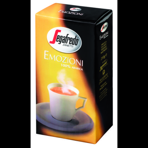 Кофе молотый Segafredo EMOZIONI, 250г, вакуумная упаковка