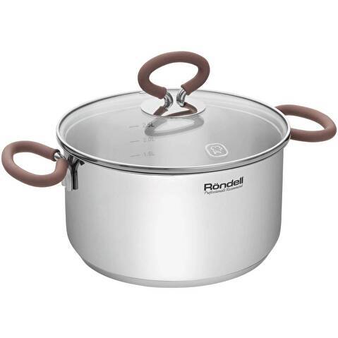 Кастрюля Rondell Etery RDS-1600 5.1л. d=24см (с крышкой) стальной