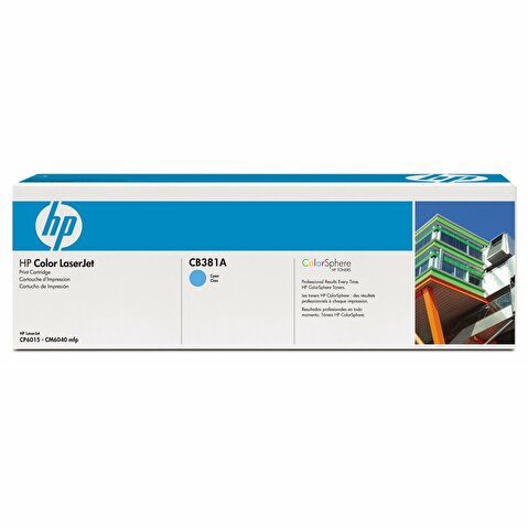 Картридж HP-CB381A для CLJ CP6015/CM6030, 21000стр, Cyan