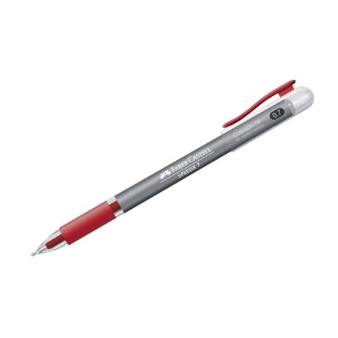 Ручка шариковая Faber-Castell Speedx, резиновый упор, 0.7мм, красная